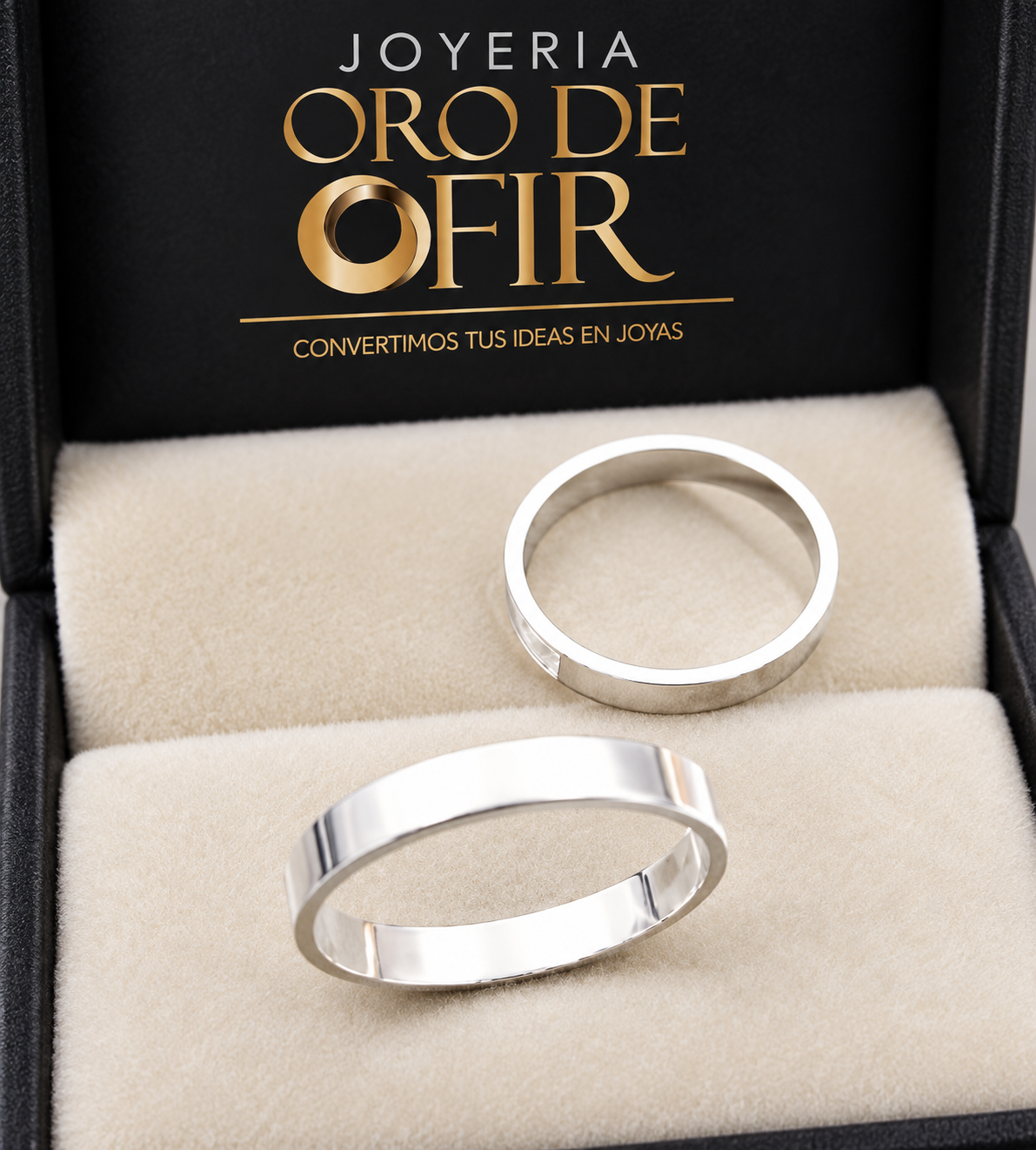 Par de Aros de Matrimonio #202 – Diseño Clásico Liso