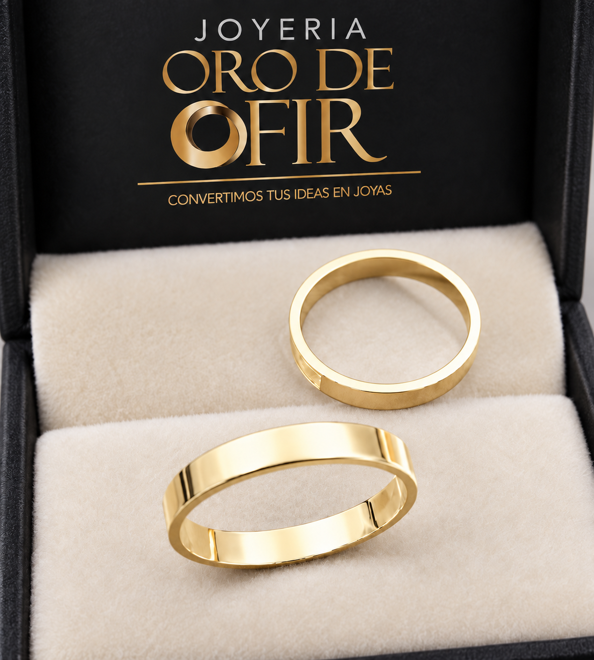 Par de Aros de Matrimonio #202 – Diseño Clásico Liso